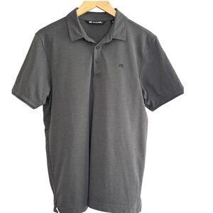 Travis Mathew Mens Gray Polo Shirt Short Sleeve Casual Golf Athleisure‎